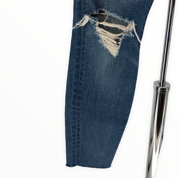 Madewell Jeans 9” High Rise Skinny Crop Jeans in Bruce Wash Distressed size 26 - Picture 3 of 13
